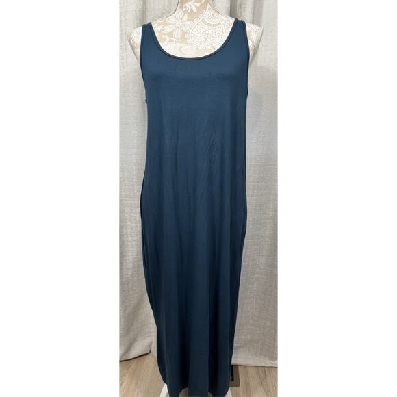 Philosophy Dresses Blue Maxi Tank Dress Sleeveless Stretch Size Large NWT - Picture 2 of 11